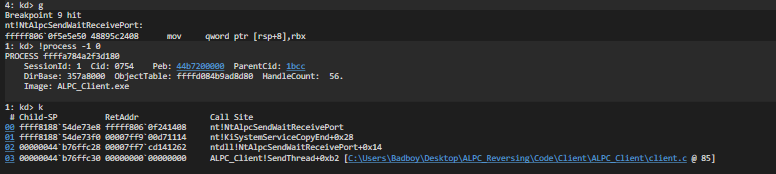 Second hit — client SendThread sending