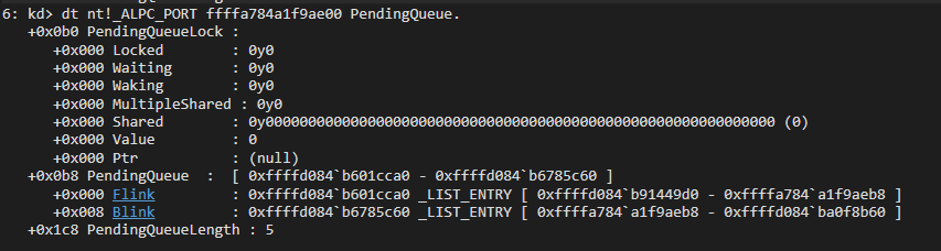 PendingQueueLength = 5